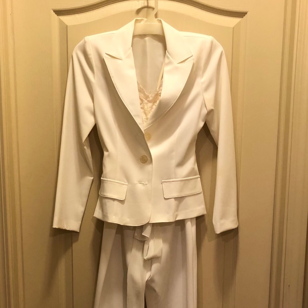Ivory 3 Piece Dress Pant Suit